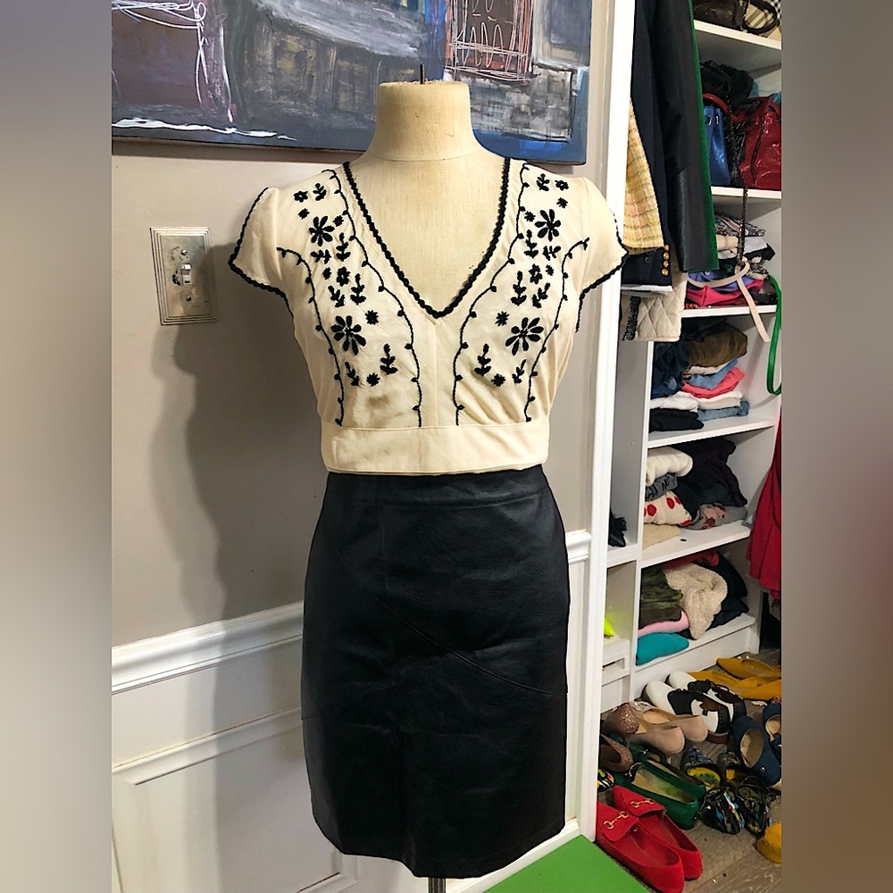 Sheer embroidered blouse